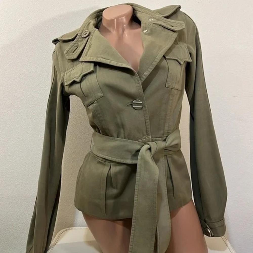 L.A.M.B. Olive Utility Jacket with Belt